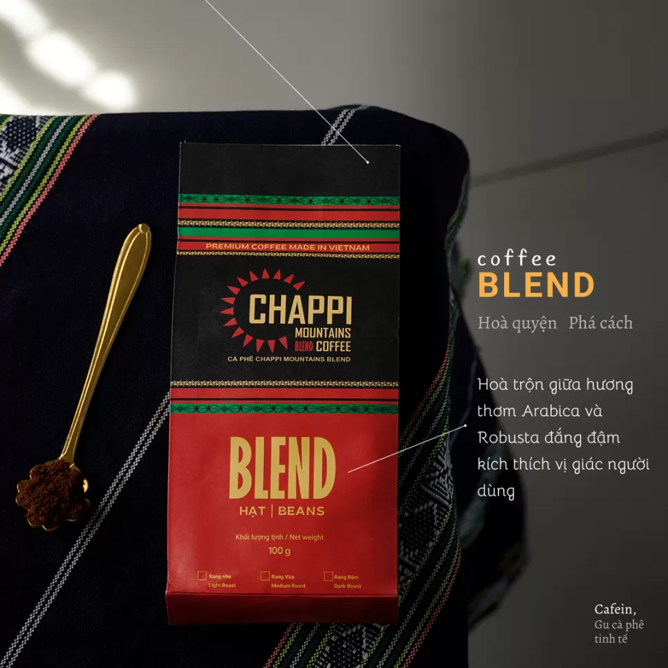 CÀ PHÊ BỘT BLEND HÒA QUYỆN (vị pha trộn đậm đắng và thơm của Robusta và Arabica)